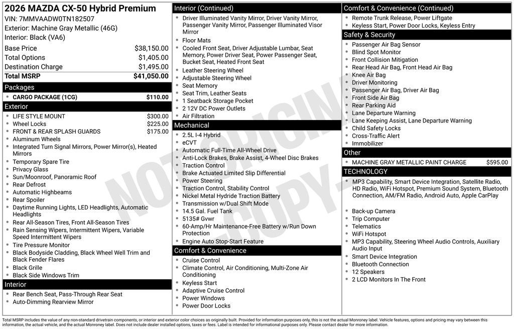 2026 Mazda Mazda CX-50 Hybrid Premium AWD