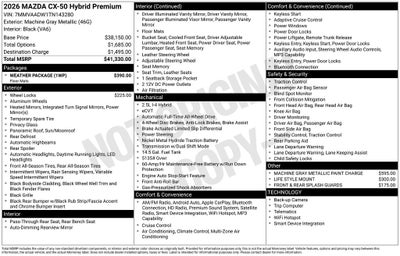 2026 Mazda Mazda CX-50 Hybrid Premium AWD