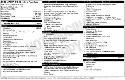 2026 Mazda Mazda CX-50 Hybrid Premium AWD