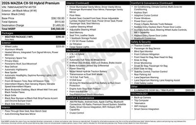 2026 Mazda Mazda CX-50 Hybrid Premium AWD