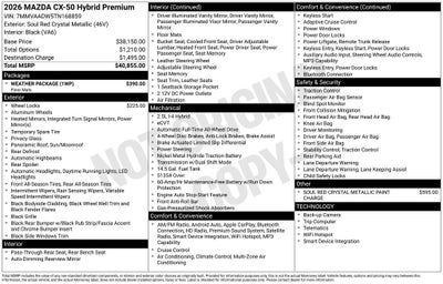 2026 Mazda Mazda CX-50 Hybrid Premium AWD