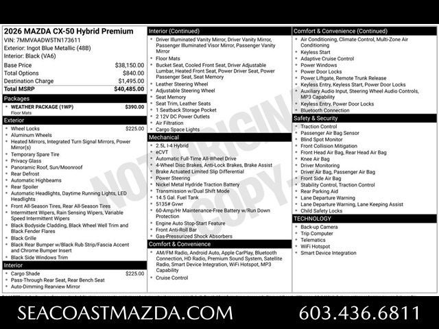 2026 Mazda Mazda CX-50 Hybrid Premium AWD