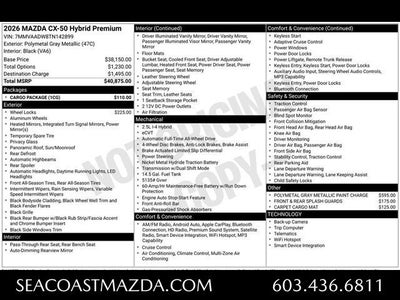 2026 Mazda Mazda CX-50 Hybrid Premium AWD