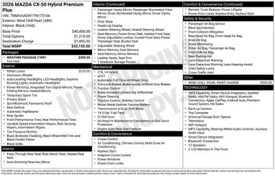 2026 Mazda Mazda CX-50 Hybrid Premium Plus AWD