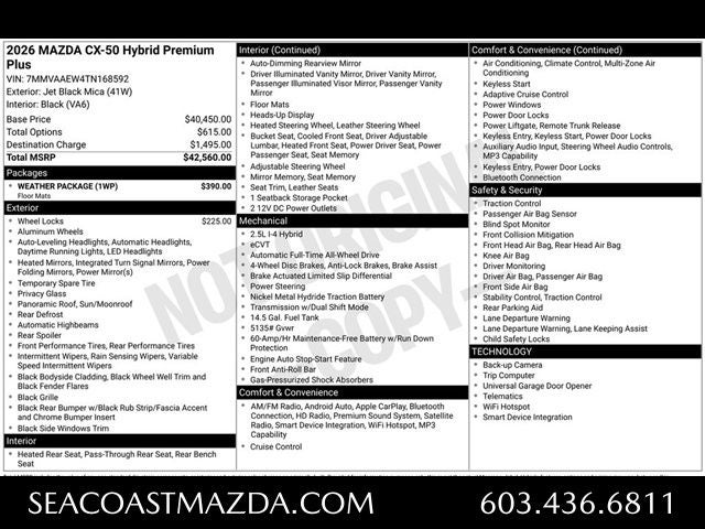 2026 Mazda Mazda CX-50 Hybrid Premium Plus AWD