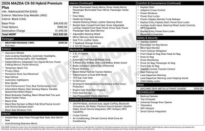 2026 Mazda Mazda CX-50 Hybrid Premium Plus AWD