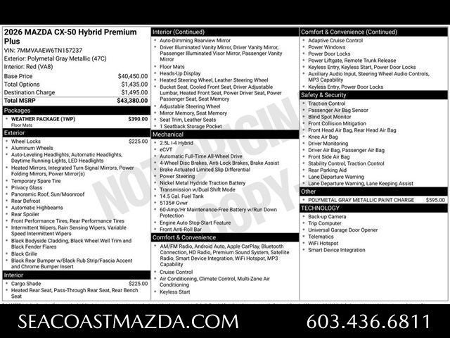 2026 Mazda Mazda CX-50 Hybrid Premium Plus AWD