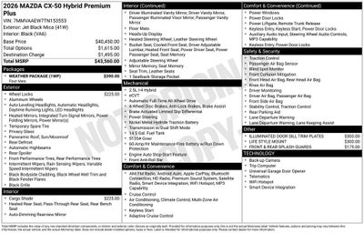 2026 Mazda Mazda CX-50 Hybrid Premium Plus AWD