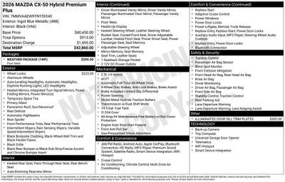 2026 Mazda Mazda CX-50 Hybrid Premium Plus AWD