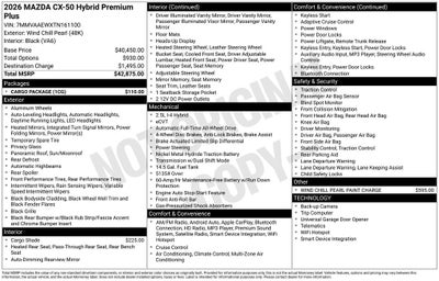 2026 Mazda Mazda CX-50 Hybrid Premium Plus AWD