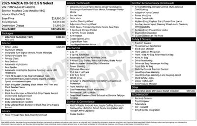 2026 Mazda Mazda CX-50 2.5 S Select