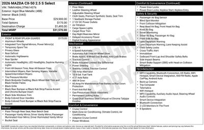 2026 Mazda Mazda CX-50 2.5 S Select AWD