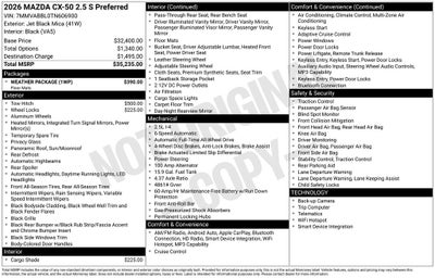 2026 Mazda Mazda CX-50 2.5 S Preferred AWD