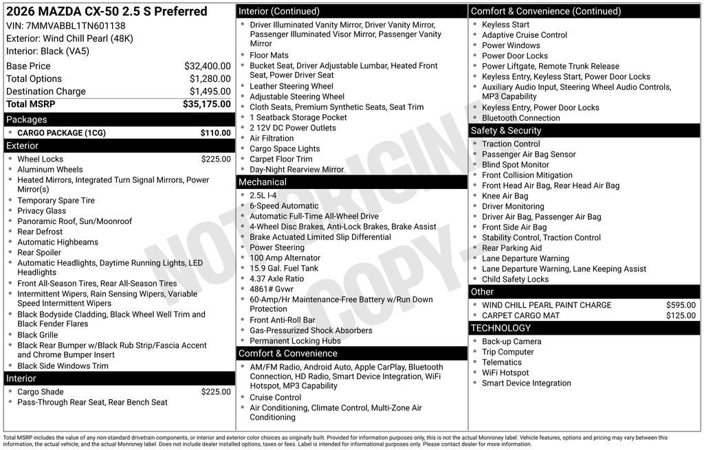 2026 Mazda Mazda CX-50 2.5 S Preferred AWD