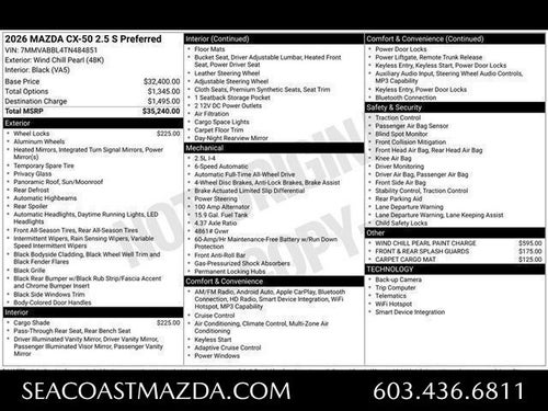 2026 Mazda Mazda CX-50 2.5 S Preferred AWD