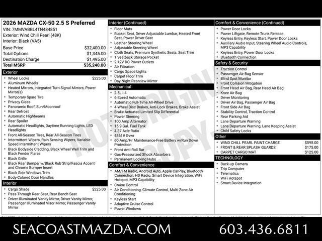 2026 Mazda Mazda CX-50 2.5 S Preferred AWD