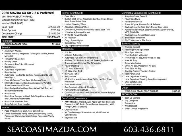 2026 Mazda Mazda CX-50 2.5 S Preferred AWD