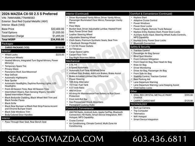 2026 Mazda Mazda CX-50 2.5 S Preferred AWD