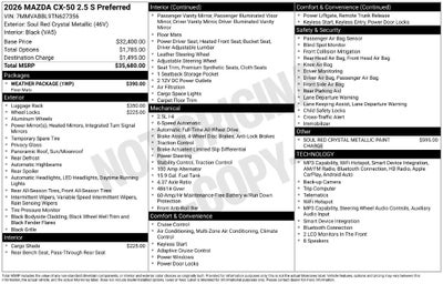 2026 Mazda Mazda CX-50 2.5 S Preferred AWD