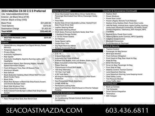 2024 Mazda Mazda CX-50 2.5 S Preferred Package