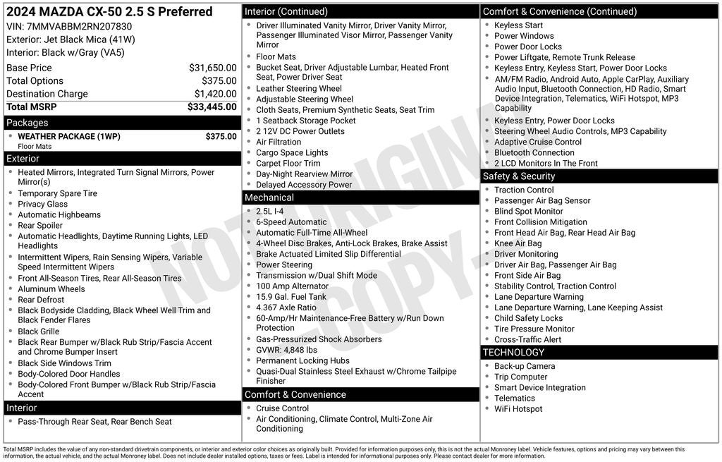 2024 Mazda Mazda CX-50 2.5 S Preferred Package