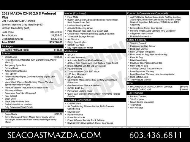 2023 Mazda Mazda CX-50 2.5 S Preferred Plus Package