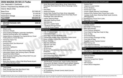 2026 Mazda Mazda CX-50 2.5 Turbo AWD