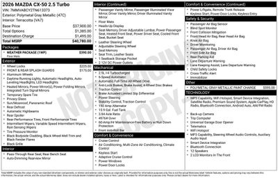 2026 Mazda Mazda CX-50 2.5 Turbo AWD