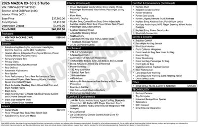 2026 Mazda Mazda CX-50 2.5 Turbo AWD