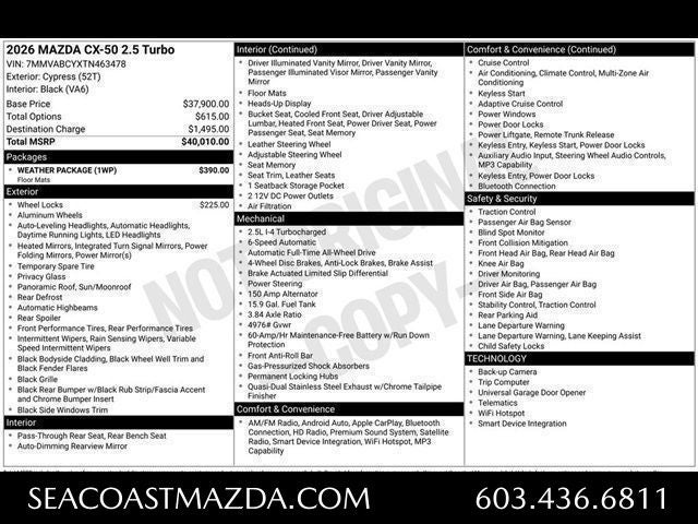 2026 Mazda Mazda CX-50 2.5 Turbo AWD