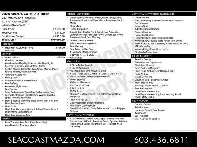 2026 Mazda Mazda CX-50 2.5 Turbo AWD