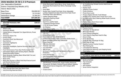 2026 Mazda Mazda CX-50 2.5 S Premium AWD