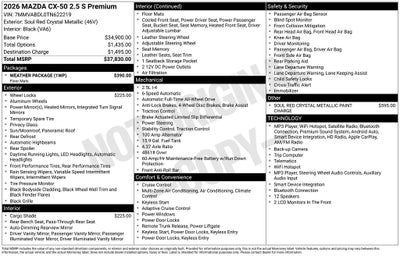 2026 Mazda Mazda CX-50 2.5 S Premium AWD