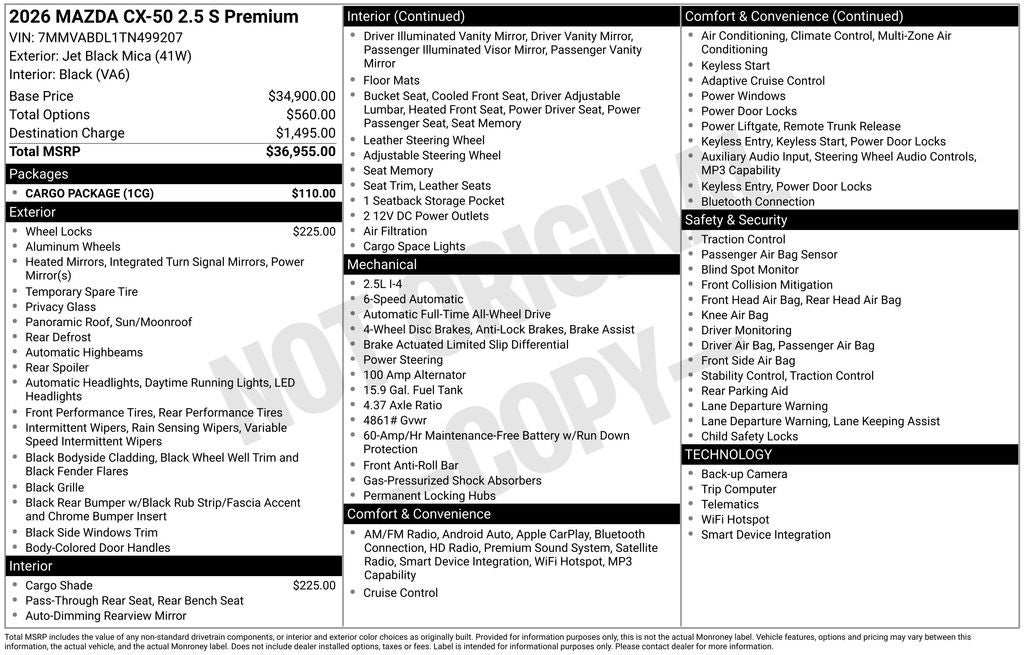 2026 Mazda Mazda CX-50 2.5 S Premium AWD