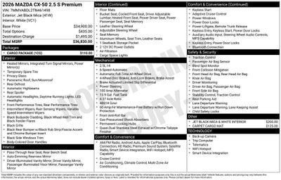 2026 Mazda Mazda CX-50 2.5 S Premium AWD