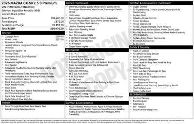 2026 Mazda Mazda CX-50 2.5 S Premium AWD