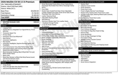 2026 Mazda Mazda CX-50 2.5 S Premium AWD