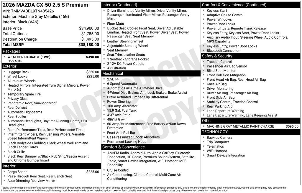 2026 Mazda Mazda CX-50 2.5 S Premium AWD