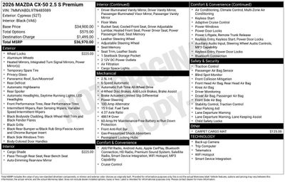 2026 Mazda Mazda CX-50 2.5 S Premium AWD