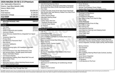 2026 Mazda Mazda CX-50 2.5 S Premium AWD