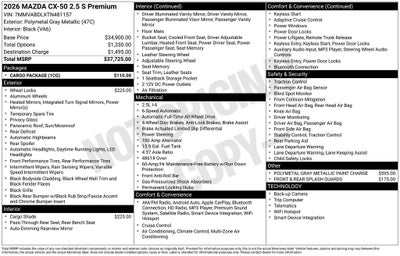 2026 Mazda Mazda CX-50 2.5 S Premium AWD