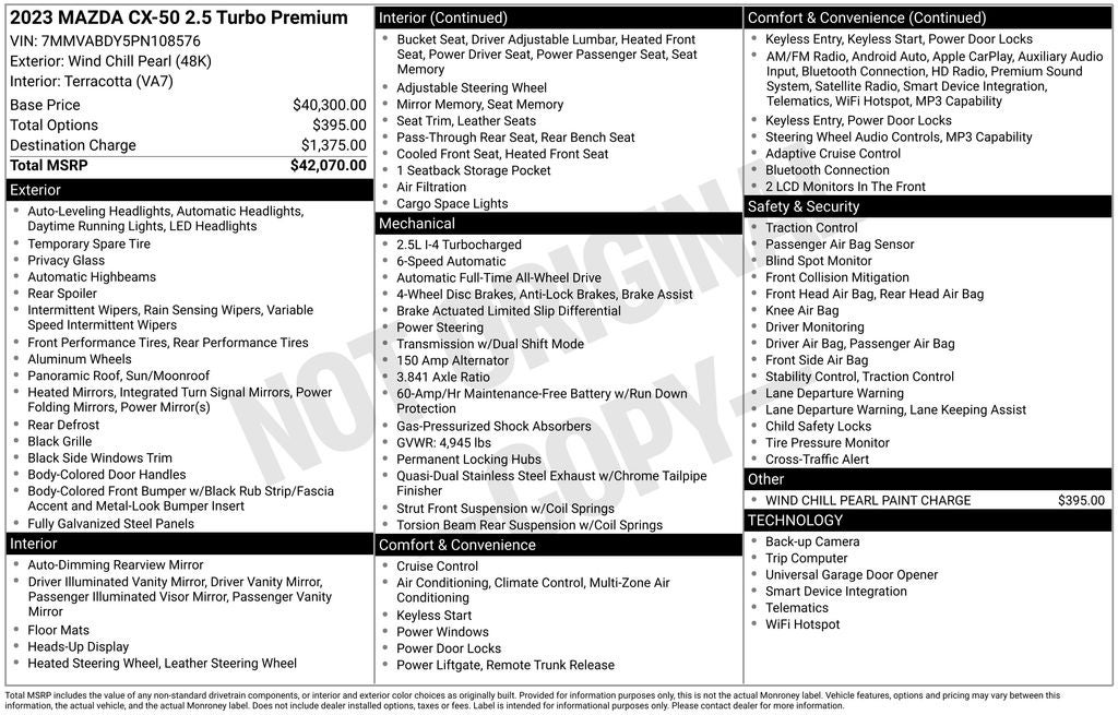 2023 Mazda Mazda CX-50 2.5 Turbo Premium Package