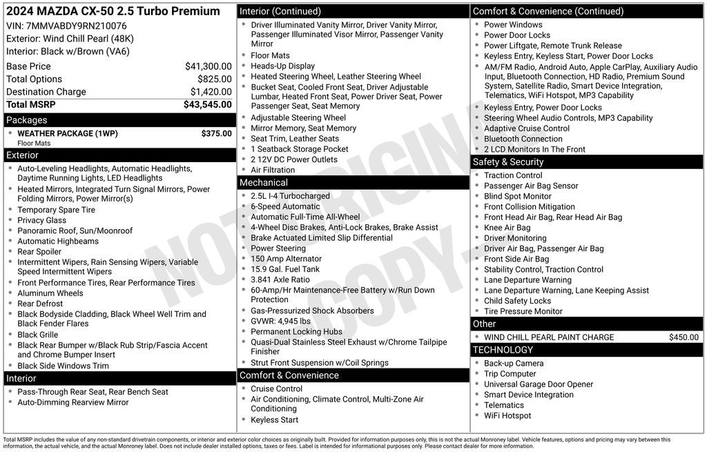 2024 Mazda Mazda CX-50 2.5 Turbo Premium Package