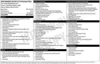 2025 Mazda Mazda CX-50 2.5 S Premium Plus Package