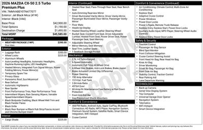 2026 Mazda Mazda CX-50 2.5 Turbo Premium Plus AWD