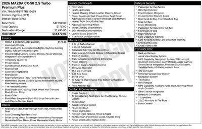 2026 Mazda Mazda CX-50 2.5 Turbo Premium Plus AWD