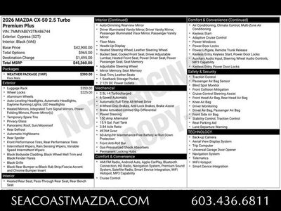 2026 Mazda Mazda CX-50 2.5 Turbo Premium Plus AWD