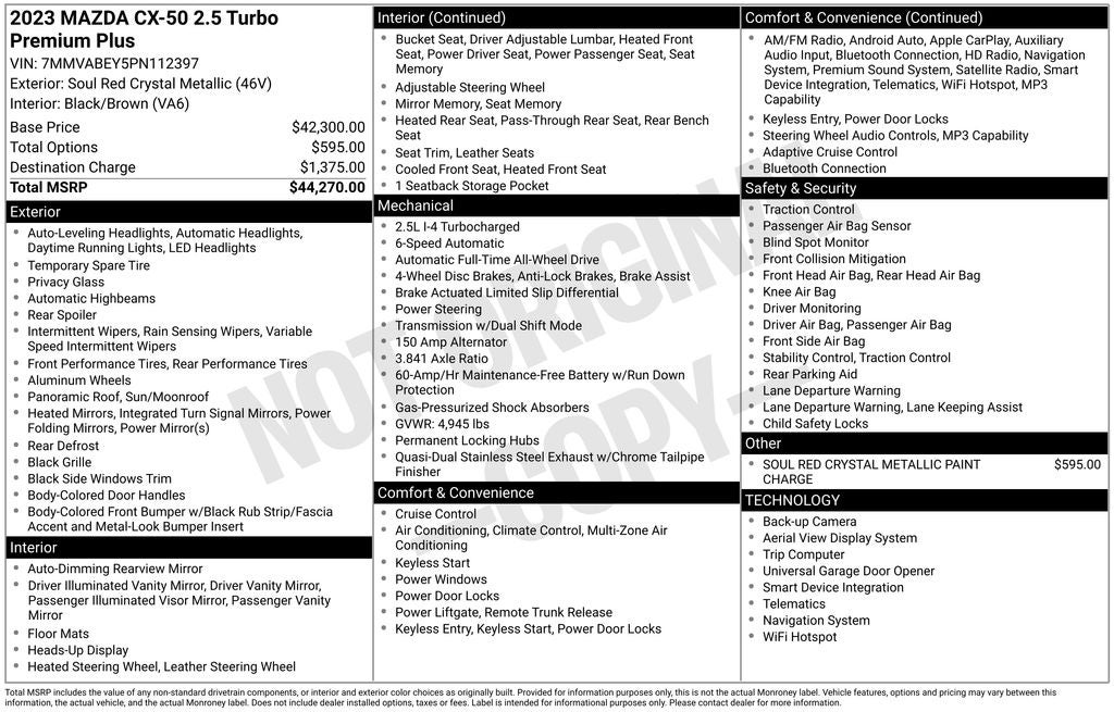 2023 Mazda Mazda CX-50 2.5 Turbo Premium Plus Package