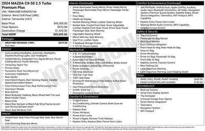 2024 Mazda Mazda CX-50 2.5 Turbo Premium Plus Package