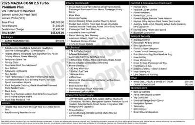 2026 Mazda Mazda CX-50 2.5 Turbo Premium Plus AWD